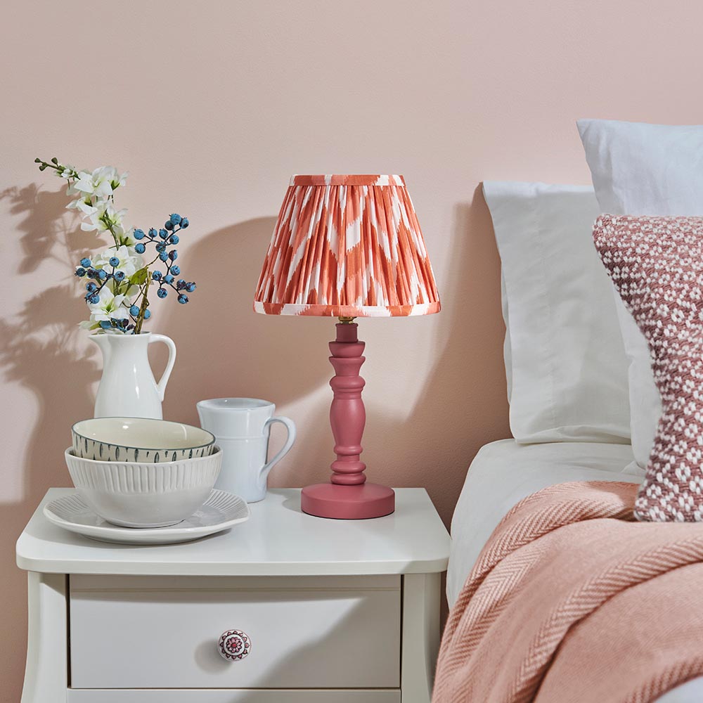 Bibury & Zigzag 20cm Apricot orange shade - Comet Lighting