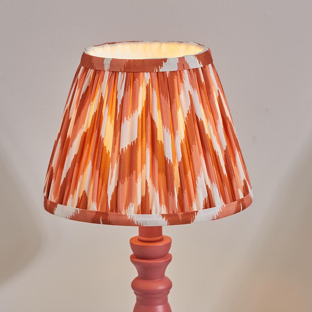 Bibury & Zigzag 20cm Apricot orange shade - Comet Lighting