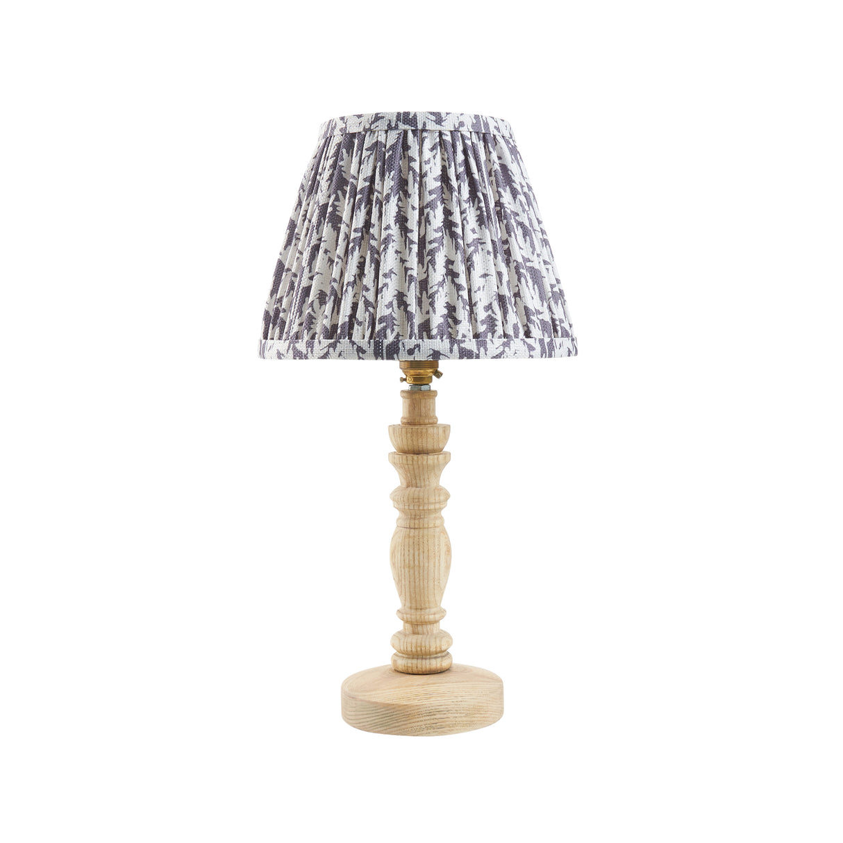 Natural Ash Bibury & Leaf 20cm Pearl grey shade - Comet Lighting