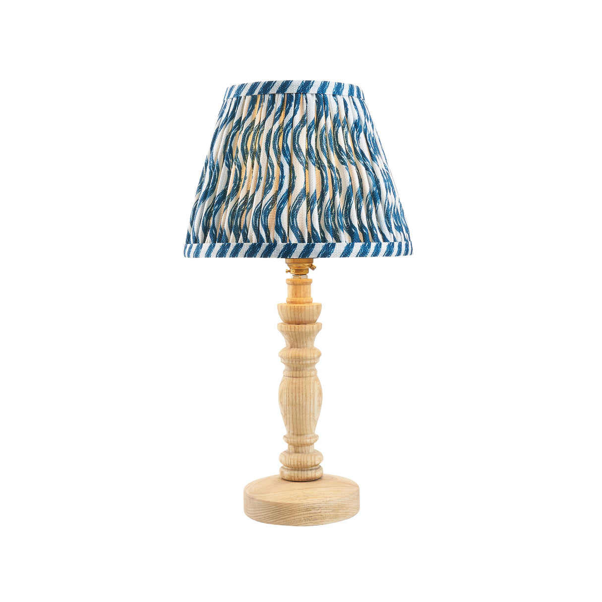 Natural Ash Bibury & Ripple 20cm Marlin blue shade - Comet Lighting
