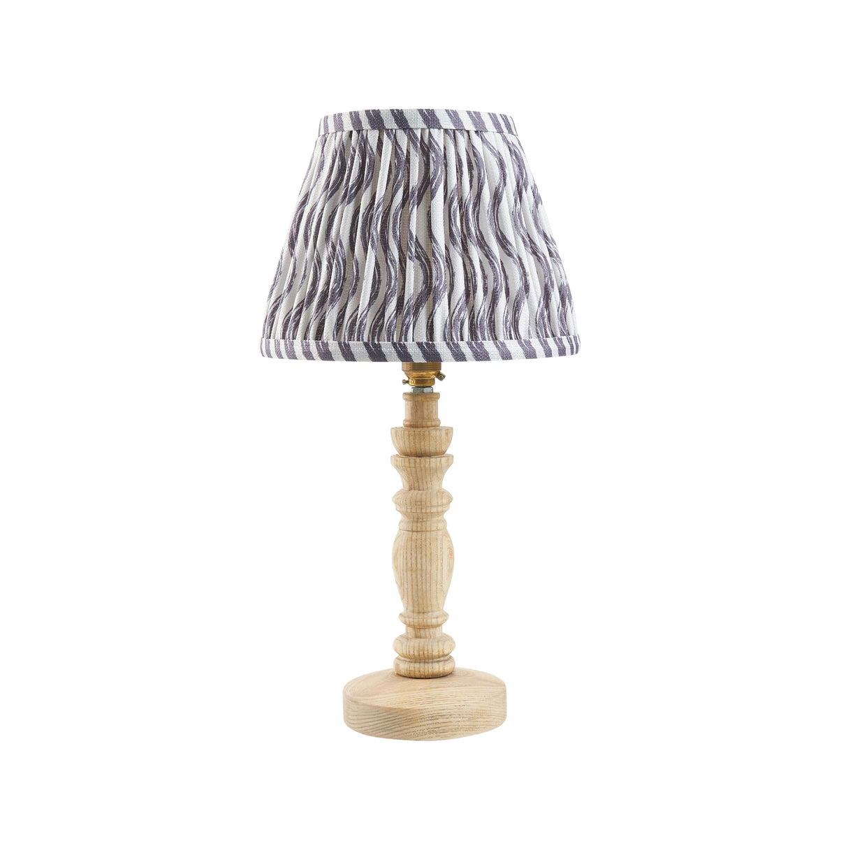 Natural Ash Bibury & Ripple 20cm Pearl grey shade - Comet Lighting