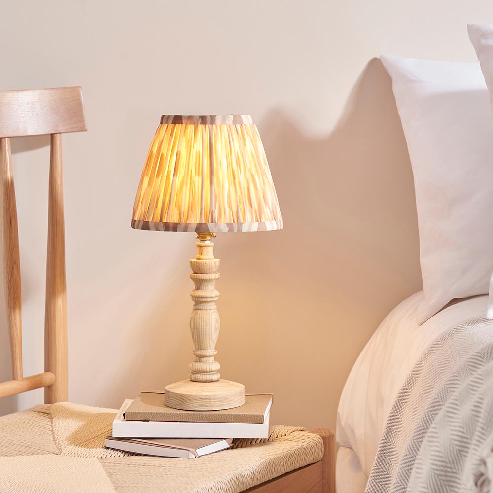 Natural Ash Bibury & Ikat 20cm Neutral shade - Comet Lighting