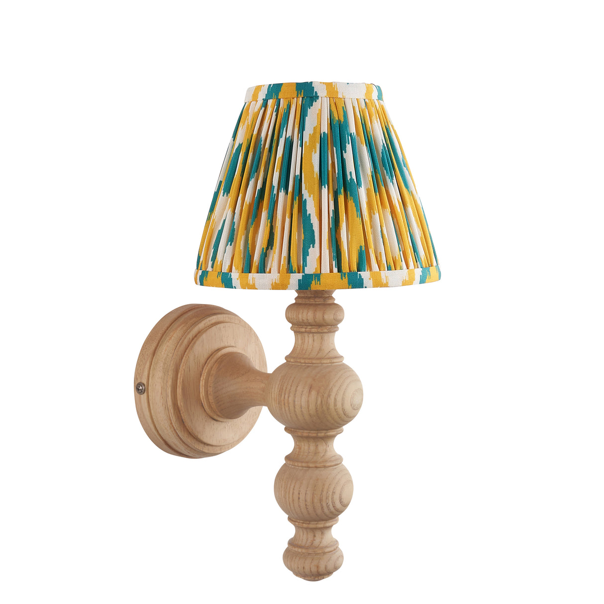Bibury & Ikat 16cm Yellow & jade shade - Comet Lighting