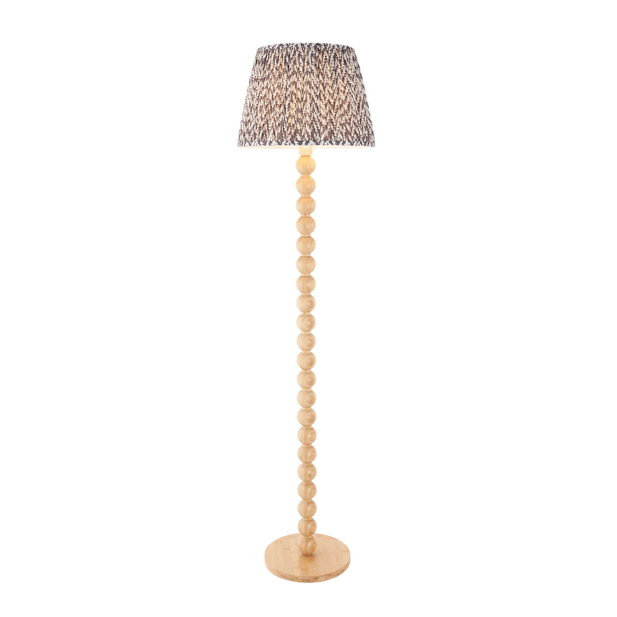 Cane & Leaf 40cm Pearl grey shade - Comet Lighting
