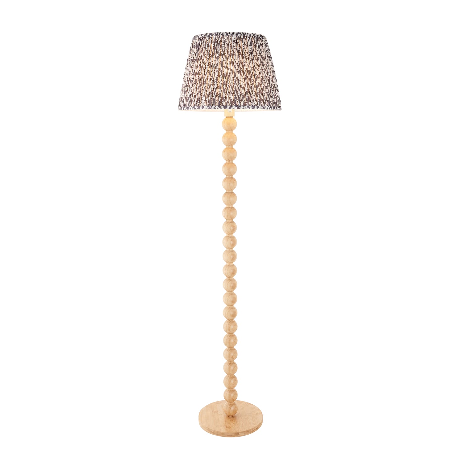 Cane & Leaf 40cm Pearl grey shade - Comet Lighting
