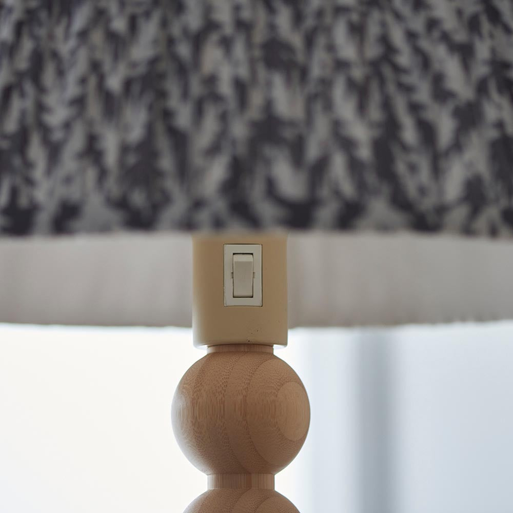 Cane & Leaf 40cm Pearl grey shade - Comet Lighting