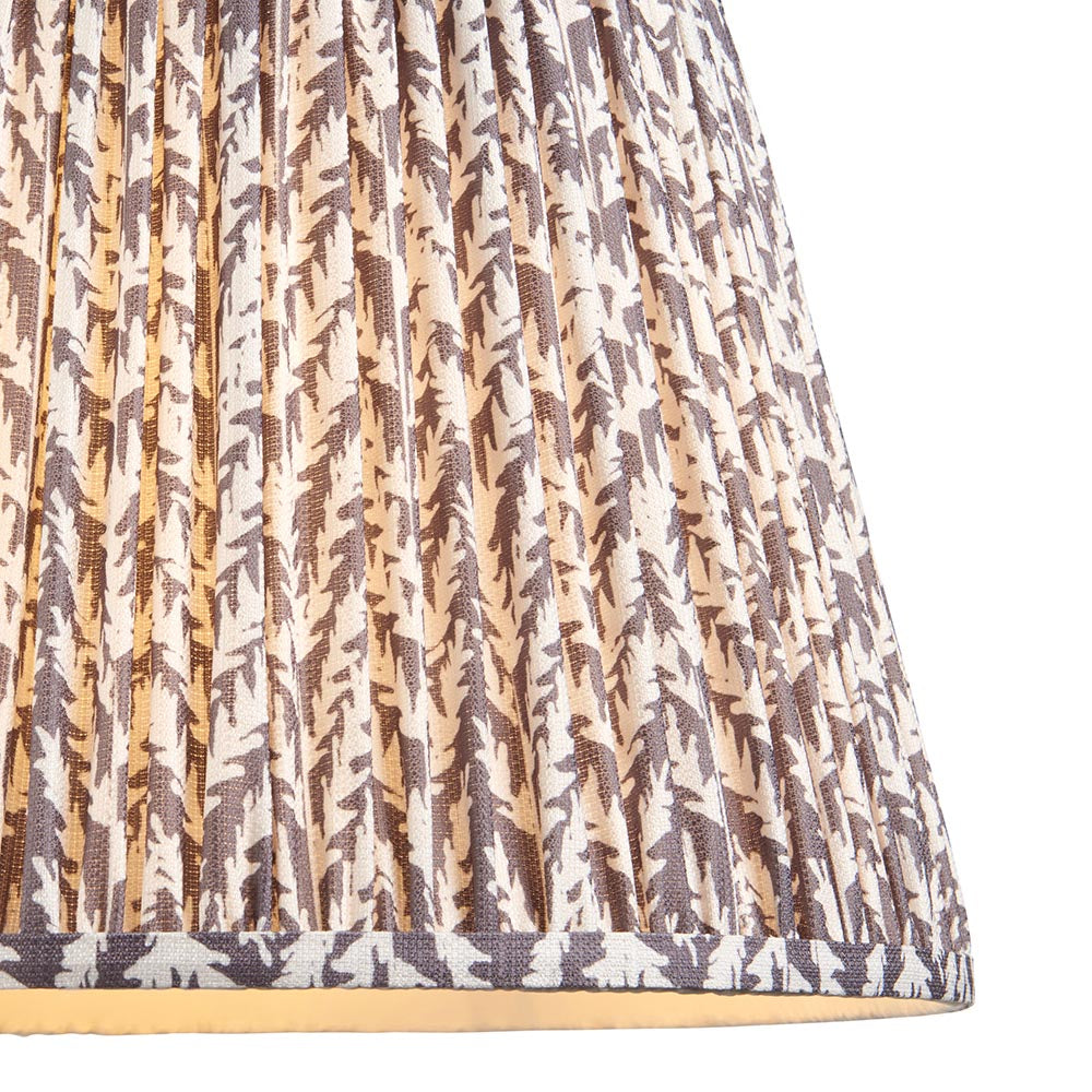 Cane & Leaf 40cm Pearl grey shade - Comet Lighting