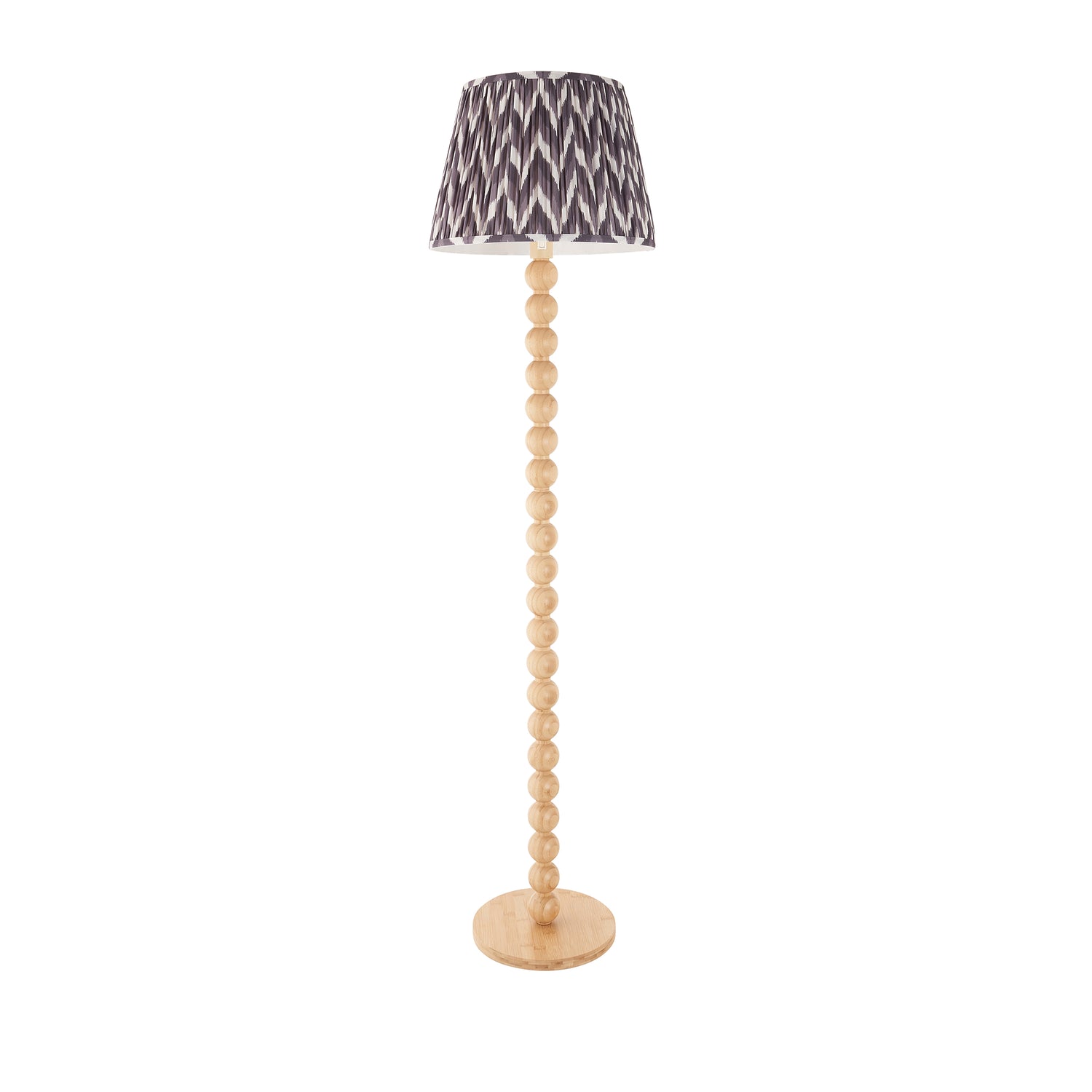Cane & Zigzag 40cm Pearl grey shade - Comet Lighting