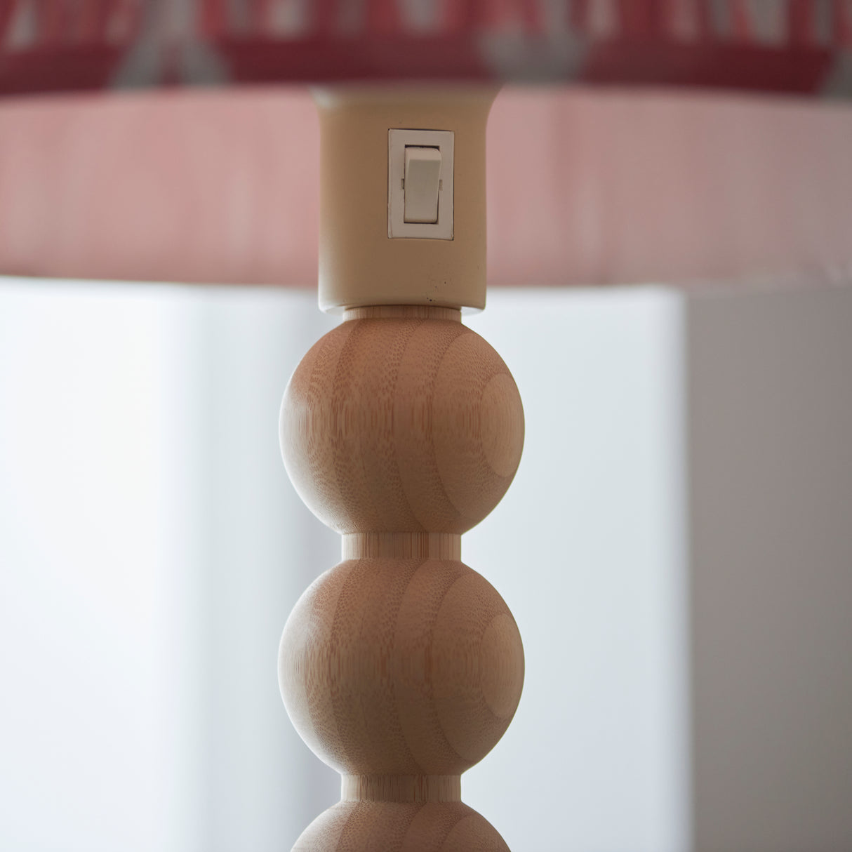 Cane & Ikat 40cm Coral pink shade - Comet Lighting