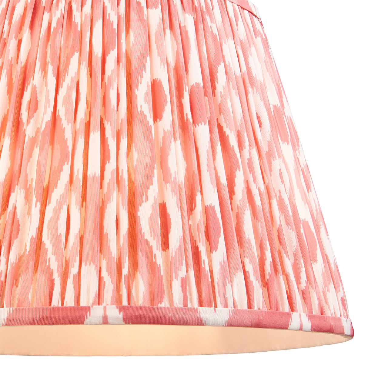Cane & Ikat 40cm Coral pink shade - Comet Lighting