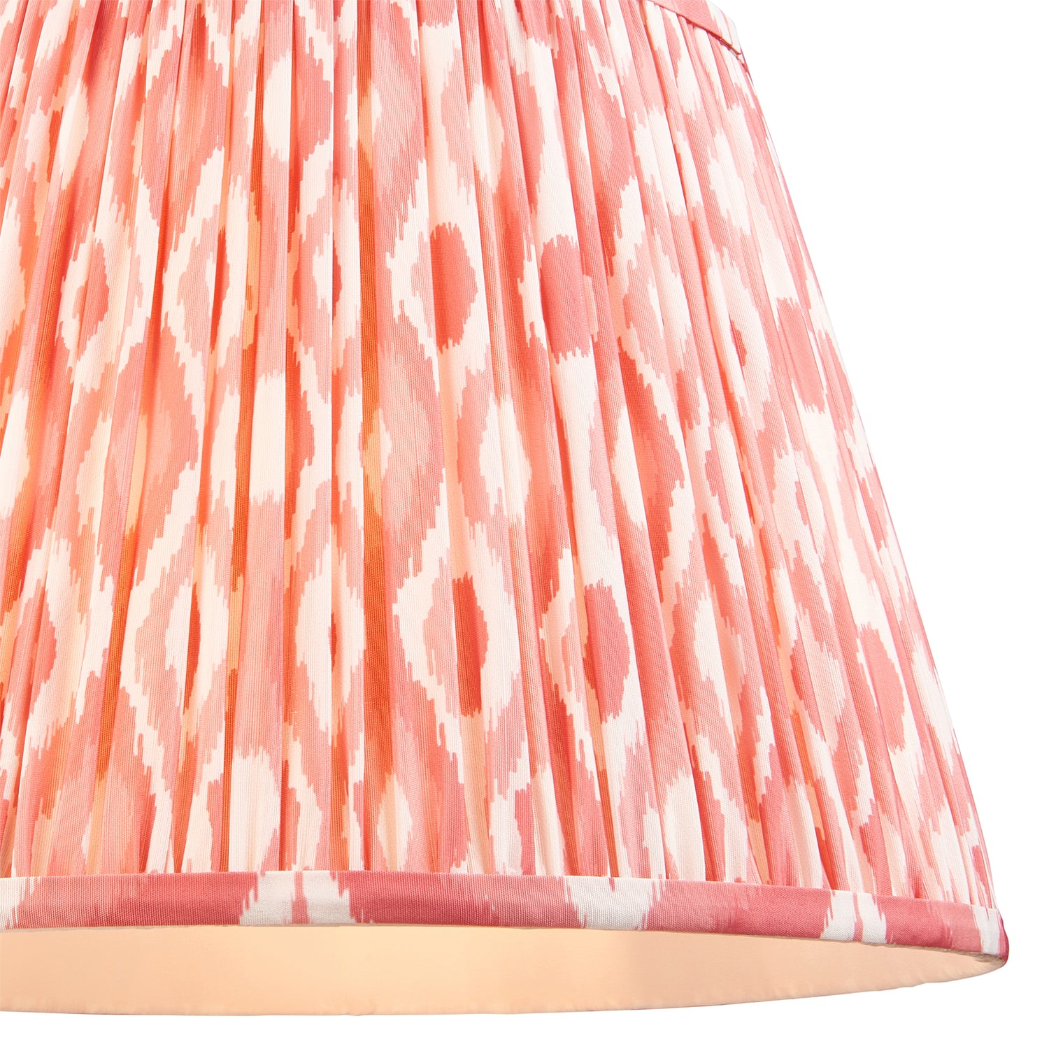 Cane & Ikat 40cm Coral pink shade - Comet Lighting