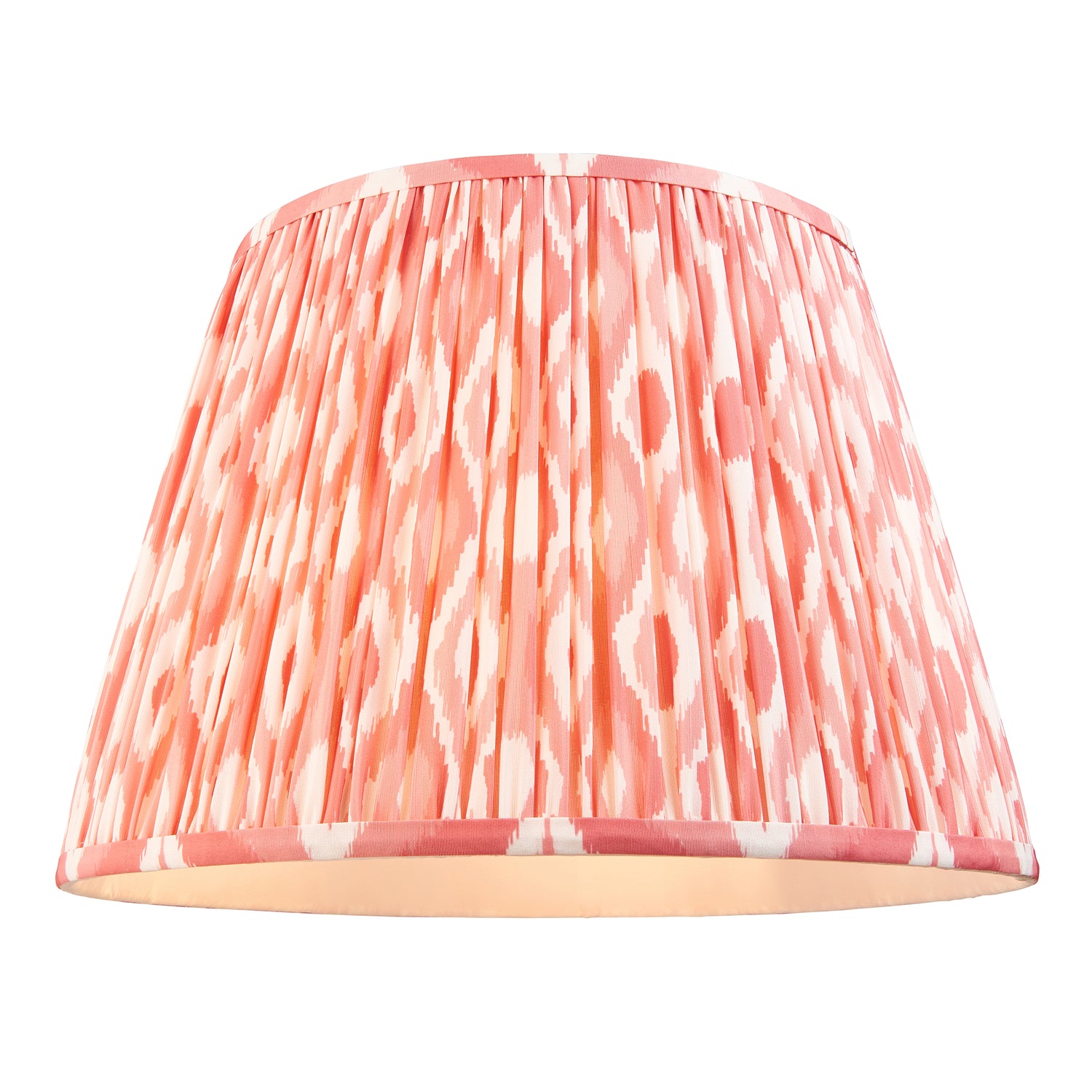 Cane & Ikat 40cm Coral pink shade - Comet Lighting