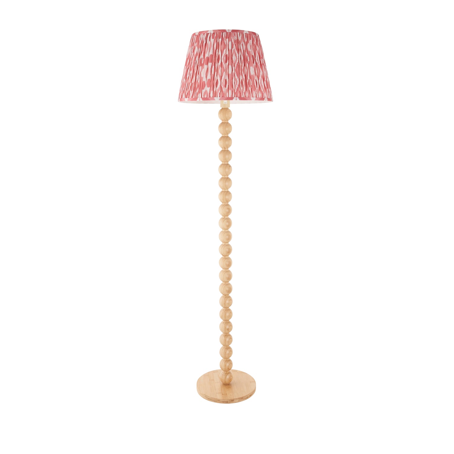 Cane & Ikat 40cm Coral pink shade - Comet Lighting