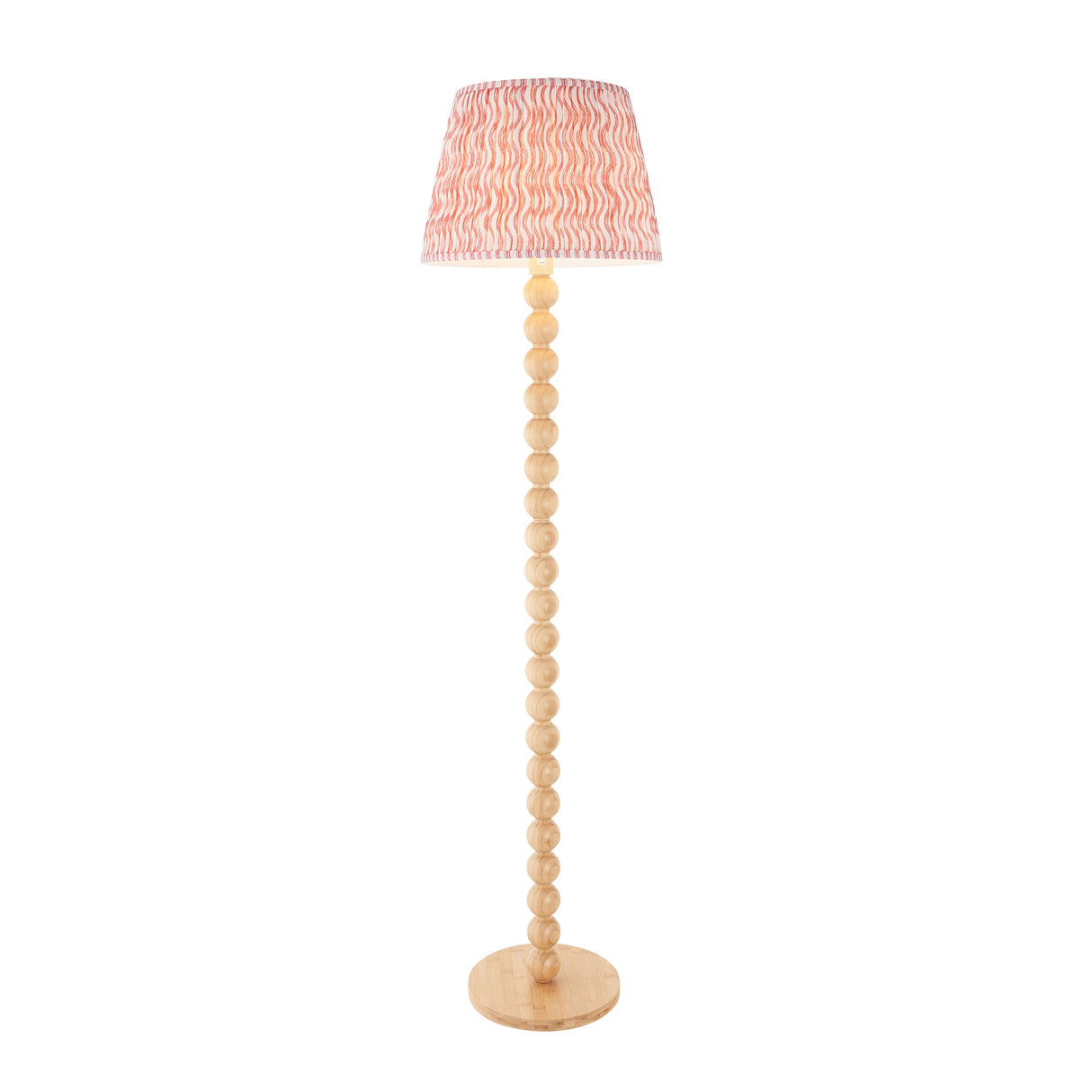 Cane & Ripple 40cm Coral pink shade - Comet Lighting
