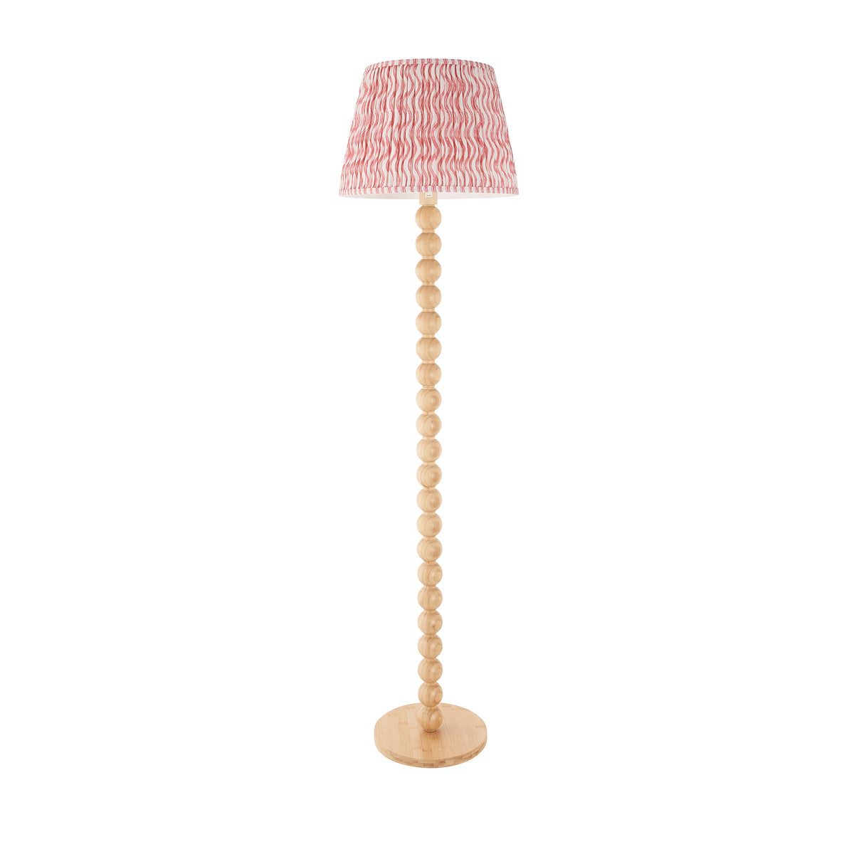 Cane & Ripple 40cm Coral pink shade - Comet Lighting