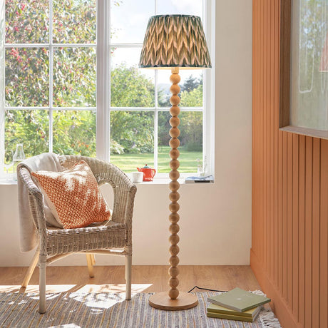 Cane & Zigzag 40cm Cotswold green shade - Comet Lighting