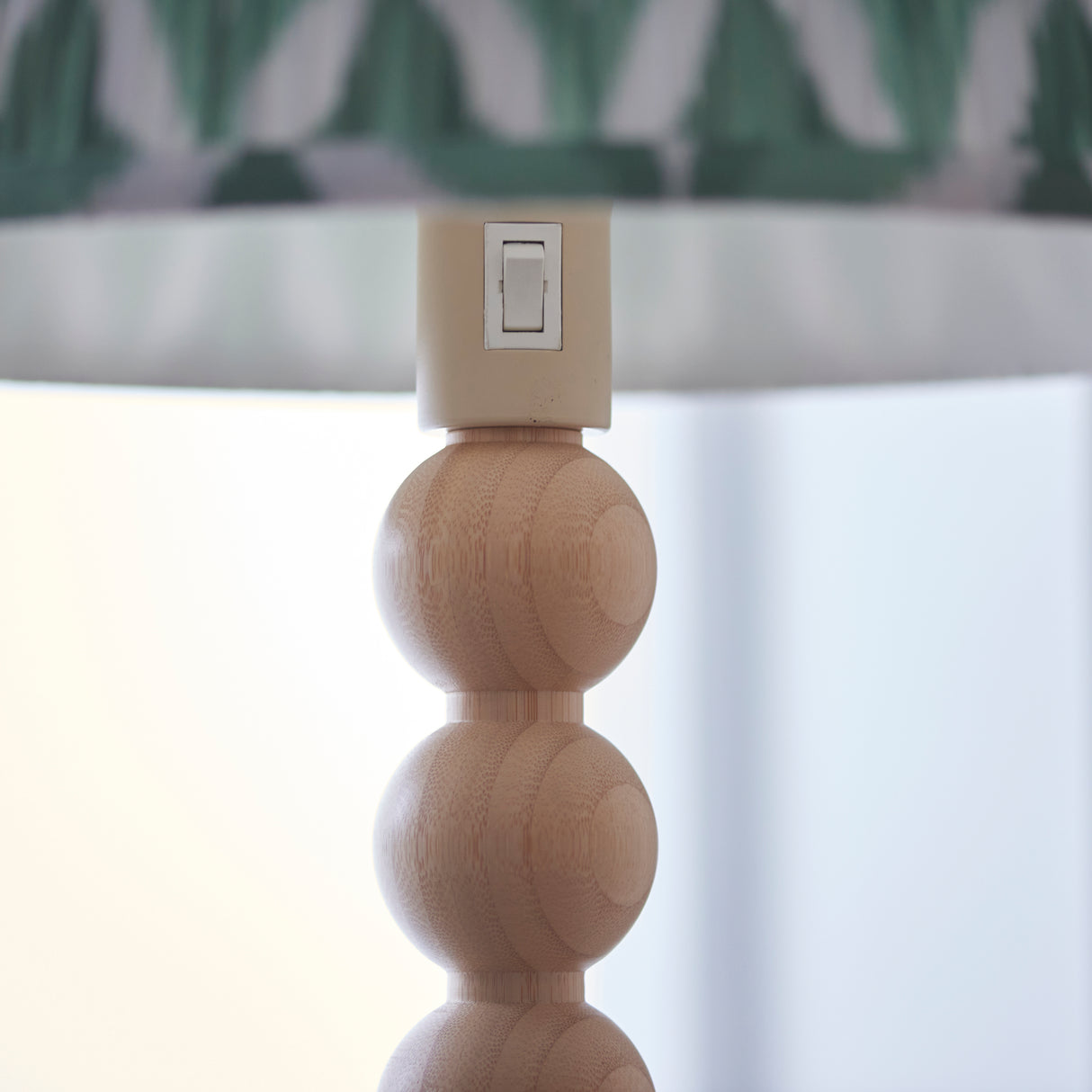 Cane & Zigzag 40cm Cotswold green shade - Comet Lighting