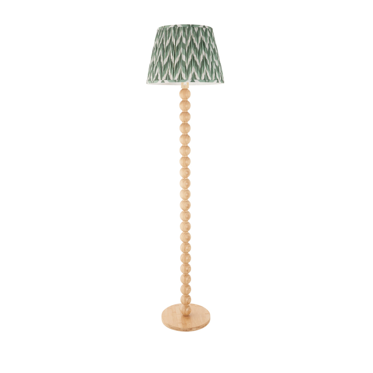 Cane & Zigzag 40cm Cotswold green shade - Comet Lighting