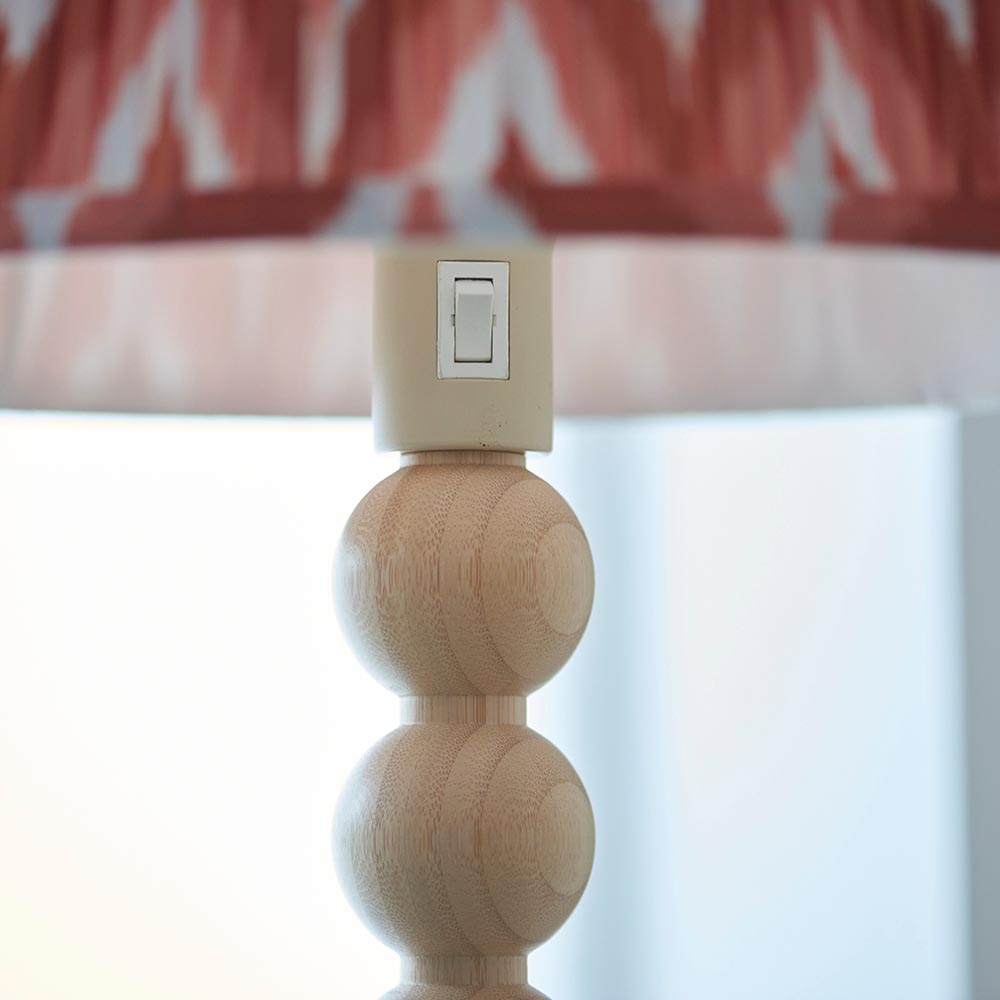 Cane & Zigzag 40cm Apricot orange shade - Comet Lighting