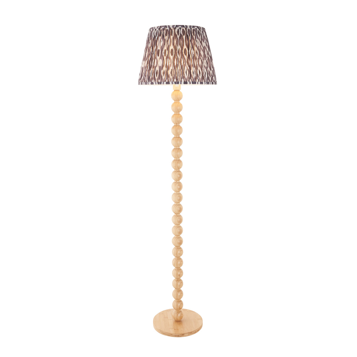 Cane & Ikat 40cm Pearl grey shade - Comet Lighting