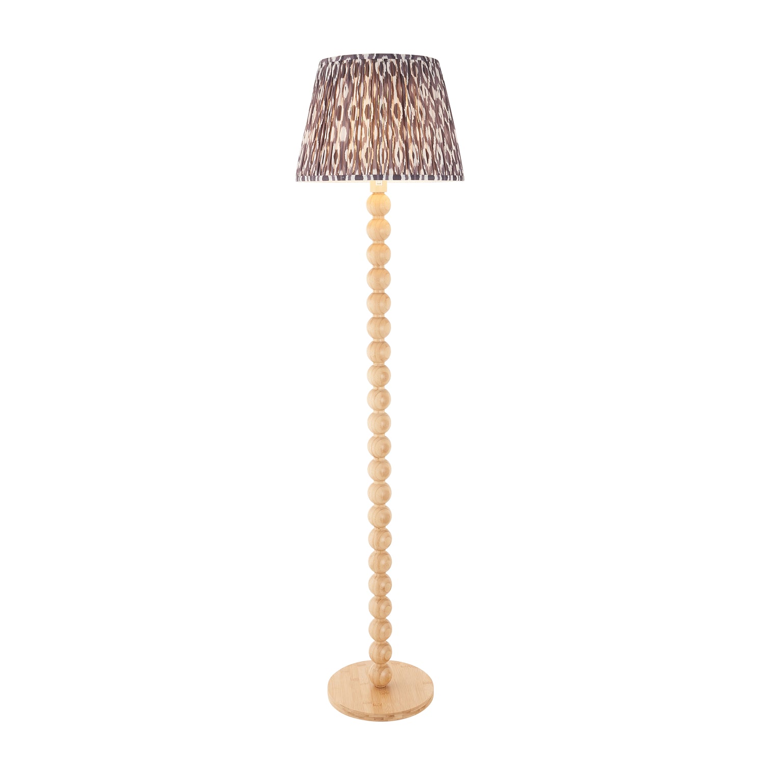 Cane & Ikat 40cm Pearl grey shade - Comet Lighting