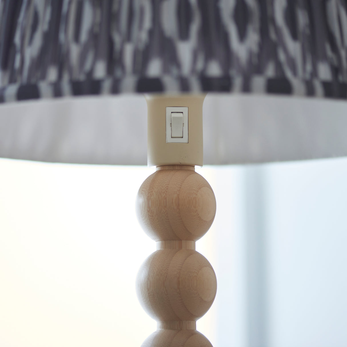 Cane & Ikat 40cm Pearl grey shade - Comet Lighting