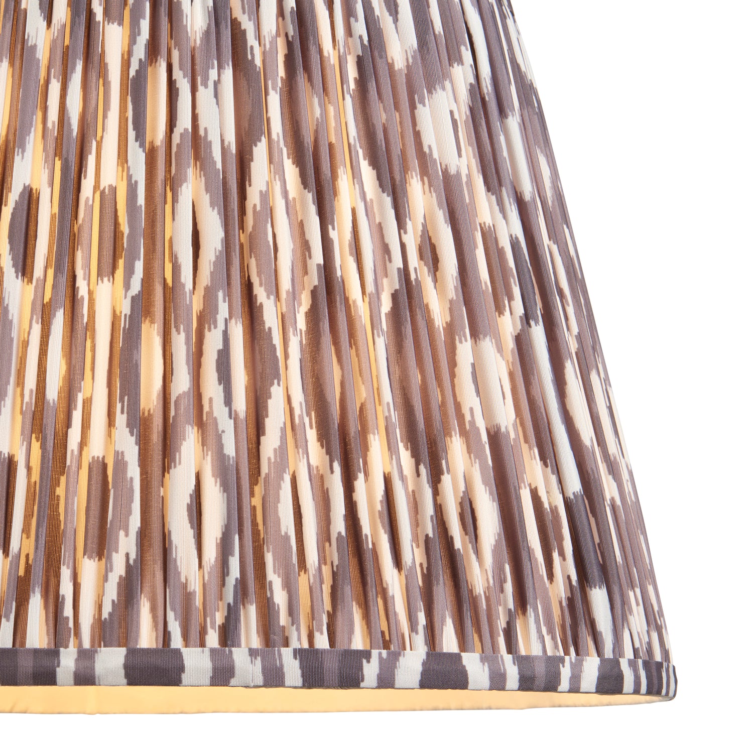 Cane & Ikat 40cm Pearl grey shade - Comet Lighting