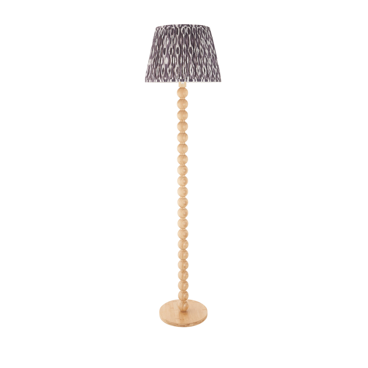 Cane & Ikat 40cm Pearl grey shade - Comet Lighting