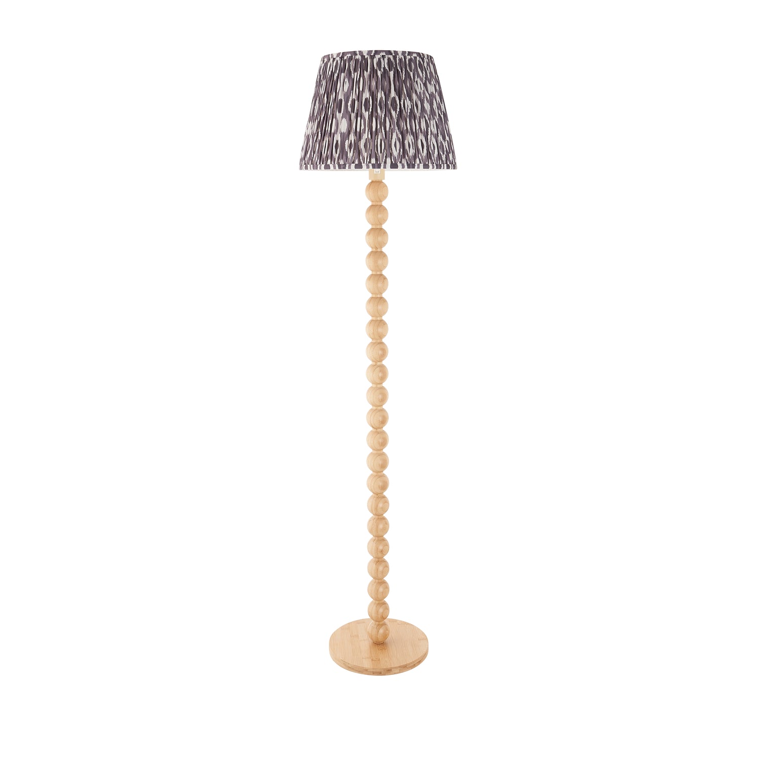 Cane & Ikat 40cm Pearl grey shade - Comet Lighting