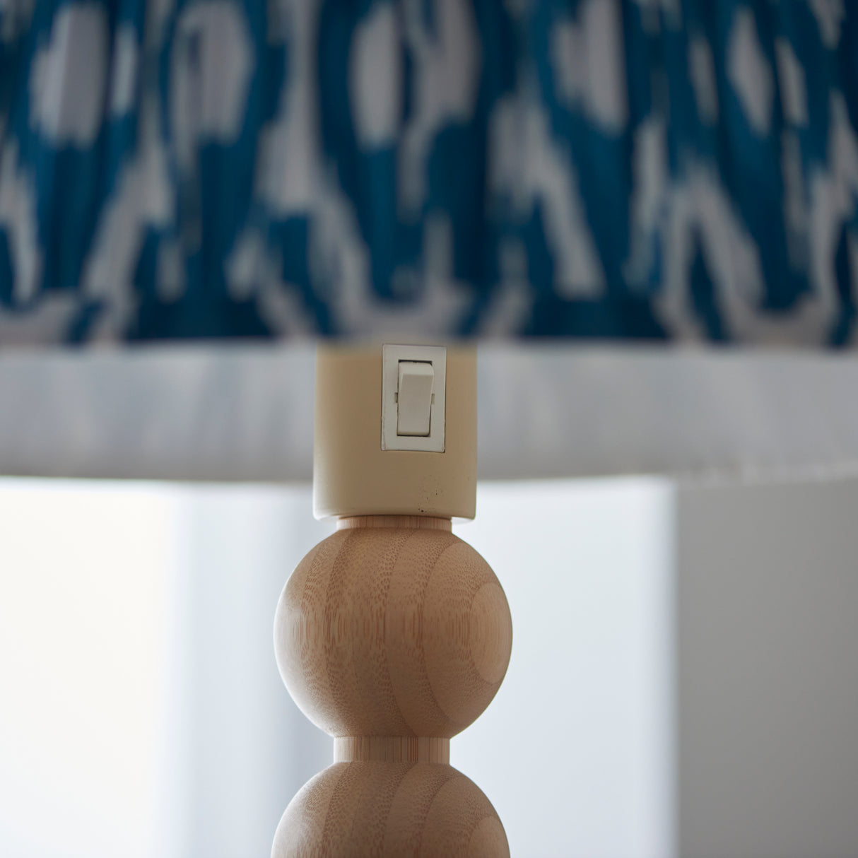 Cane & Ikat 40cm Marlin blue shade - Comet Lighting