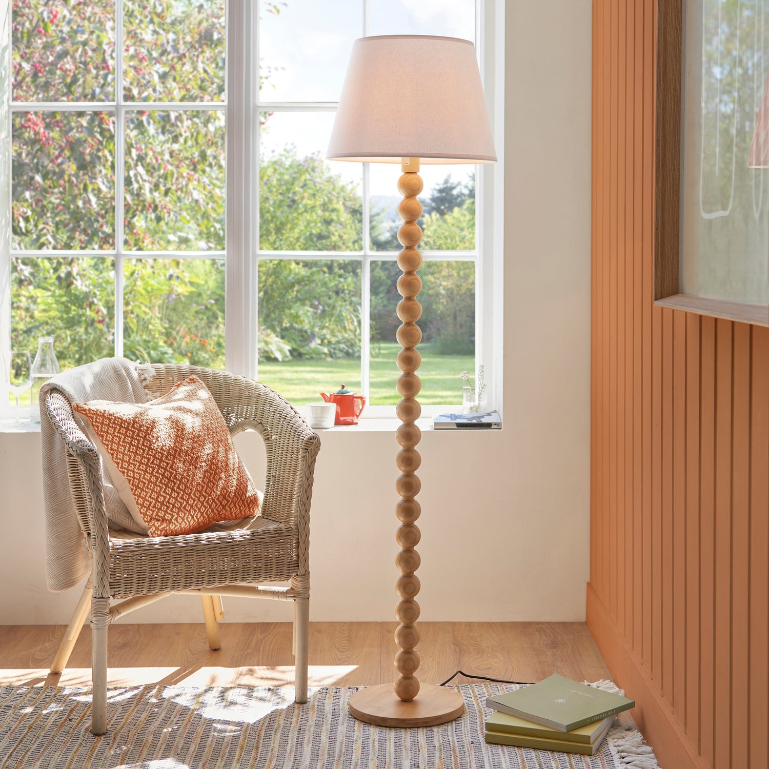 Cane & Ivy 40cm Vintage white shade - Comet Lighting