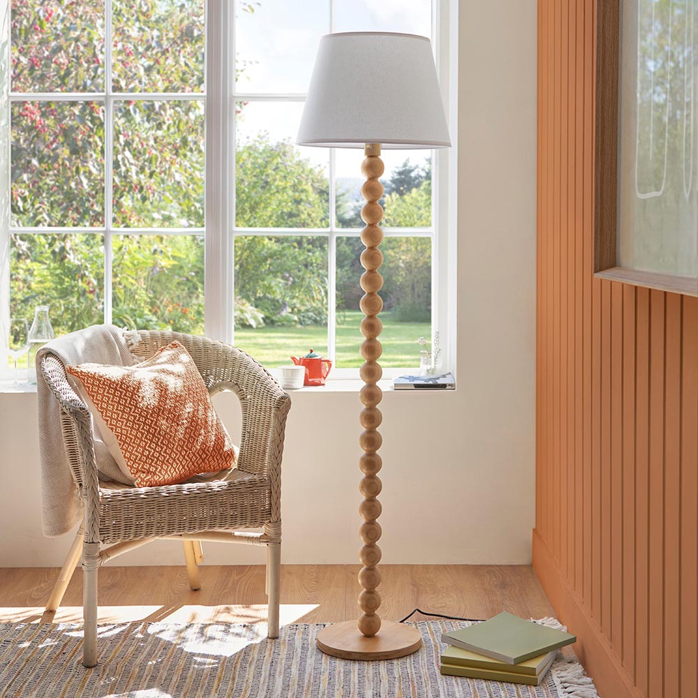 Cane & Ivy 40cm Vintage white shade - Comet Lighting