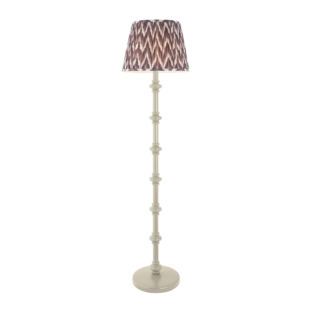 Carnaby & Zigzag 40cm Pearl grey shade - Comet Lighting