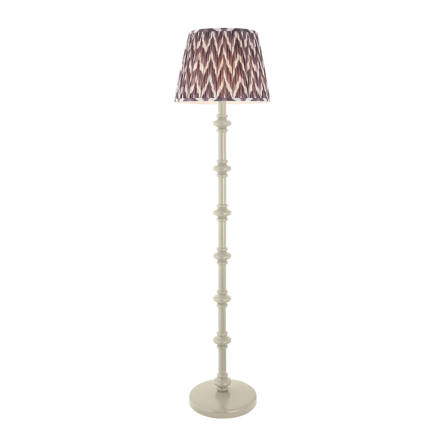 Carnaby & Zigzag 40cm Pearl grey shade - Comet Lighting