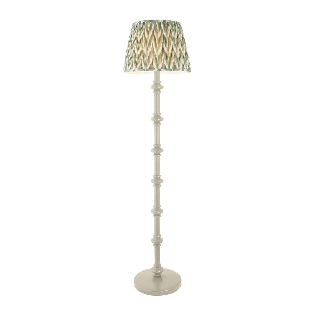 Carnaby & Zigzag 40cm Cotswold green shade - Comet Lighting