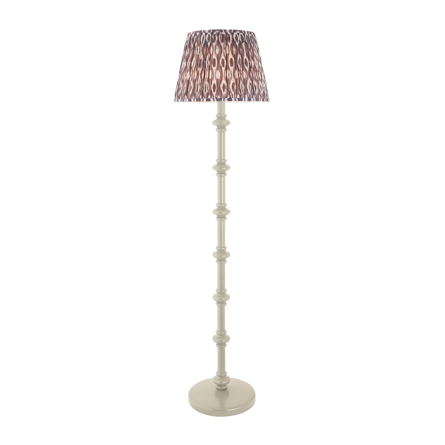 Carnaby & Ikat 40cm Pearl grey shade - Comet Lighting