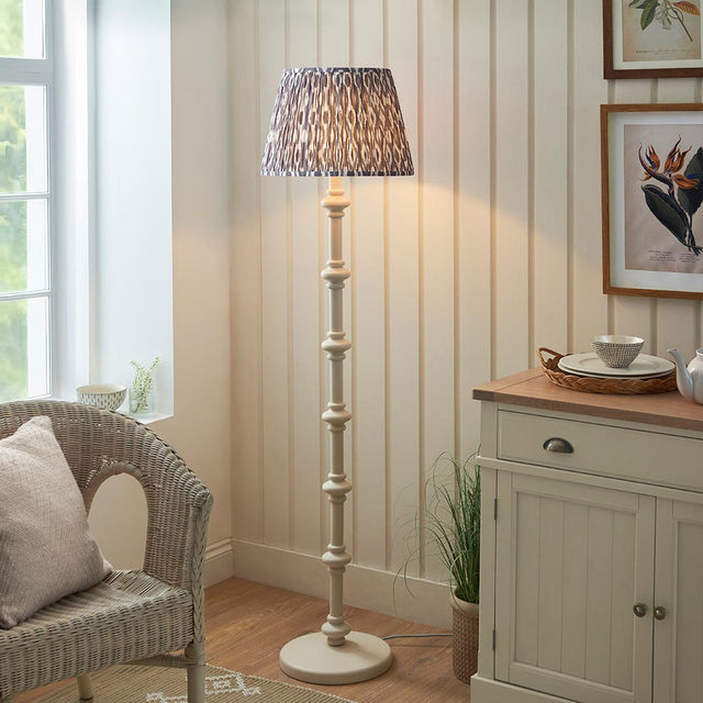 Carnaby & Ikat 40cm Pearl grey shade - Comet Lighting