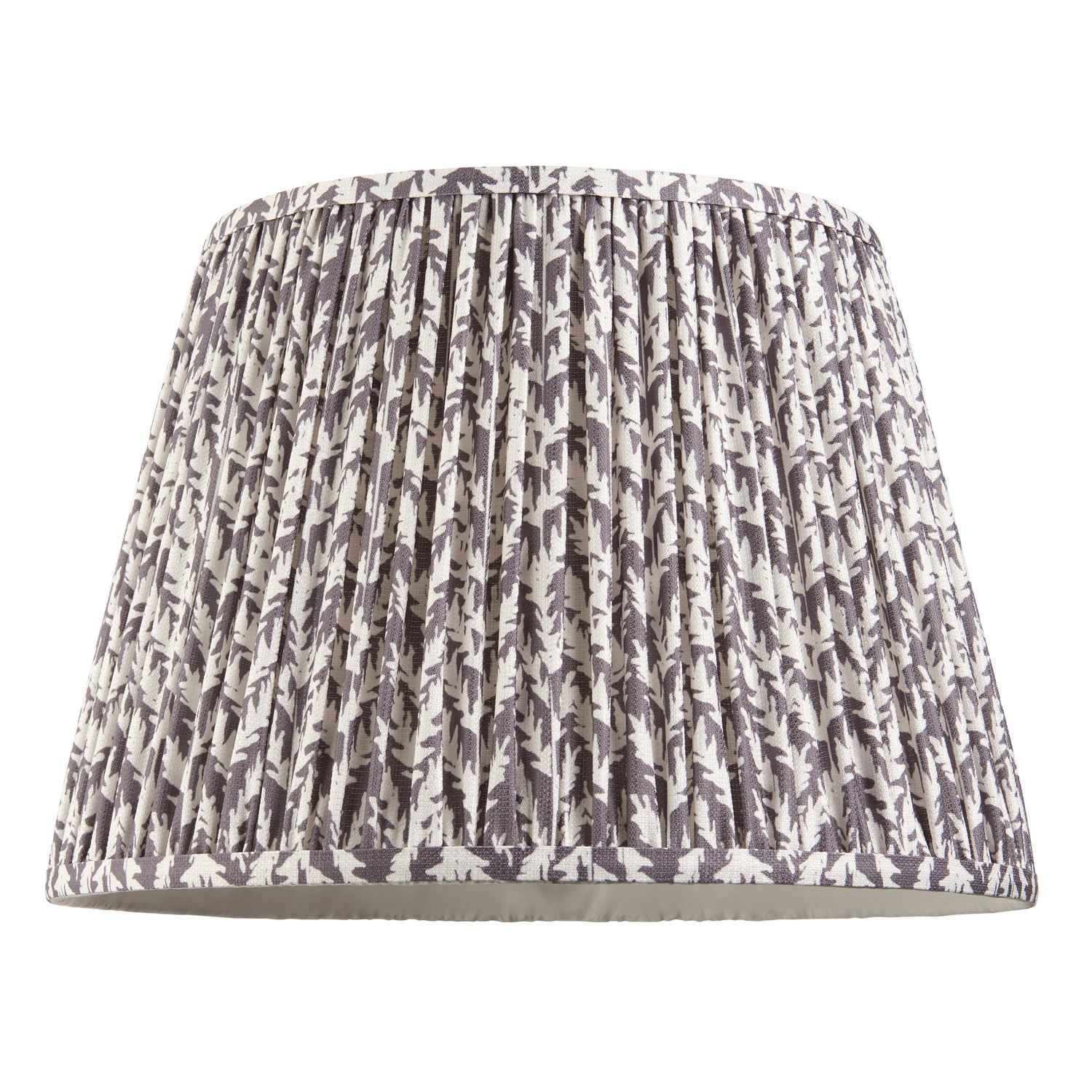 Wooden Carnaby & Leaf 40cm Pearl grey shade - Comet Lighting