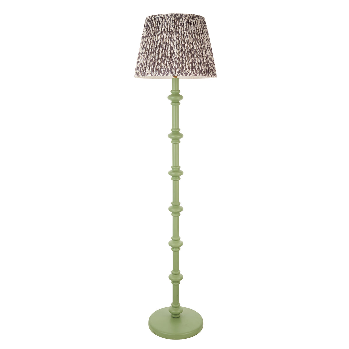 Wooden Carnaby & Leaf 40cm Pearl grey shade - Comet Lighting
