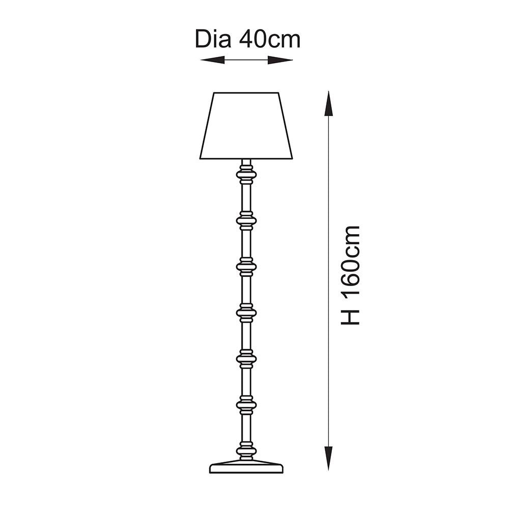 Wooden Carnaby & Ripple 40cm Marlin blue shade - Comet Lighting