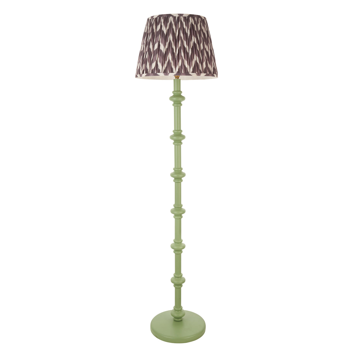Wooden Carnaby & Zigzag 40cm Pearl grey shade - Comet Lighting