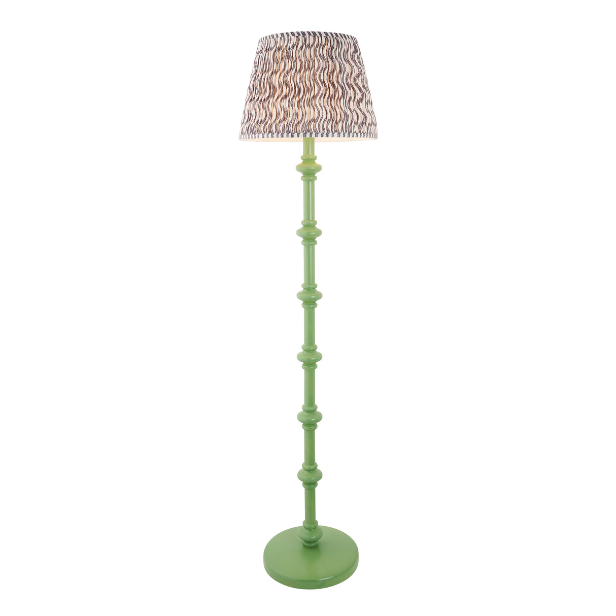 Wooden Carnaby & Ripple 40cm Pearl grey shade - Comet Lighting
