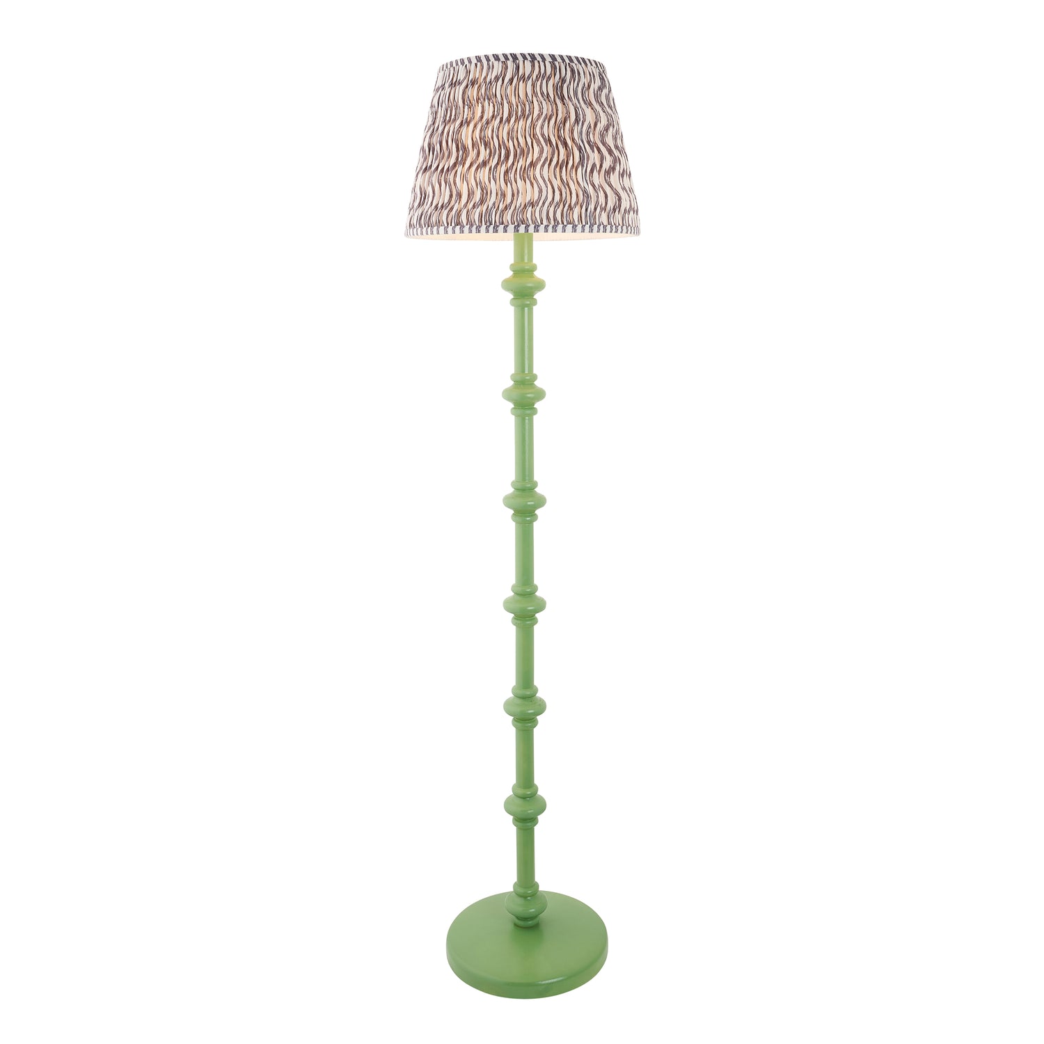 Wooden Carnaby & Ripple 40cm Pearl grey shade - Comet Lighting