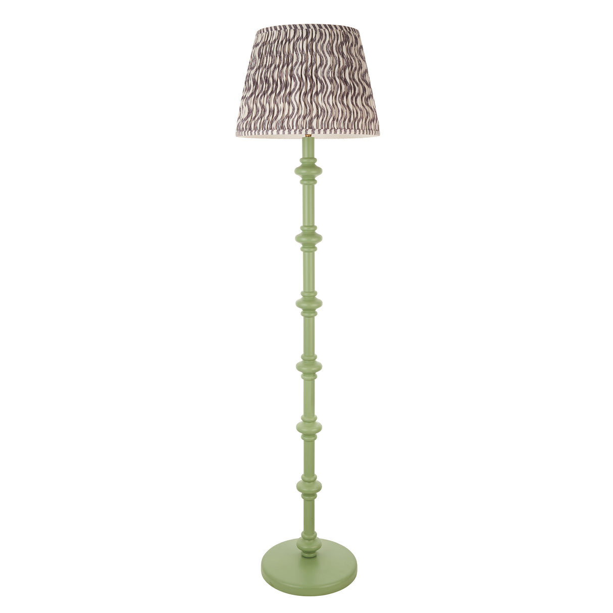 Wooden Carnaby & Ripple 40cm Pearl grey shade - Comet Lighting