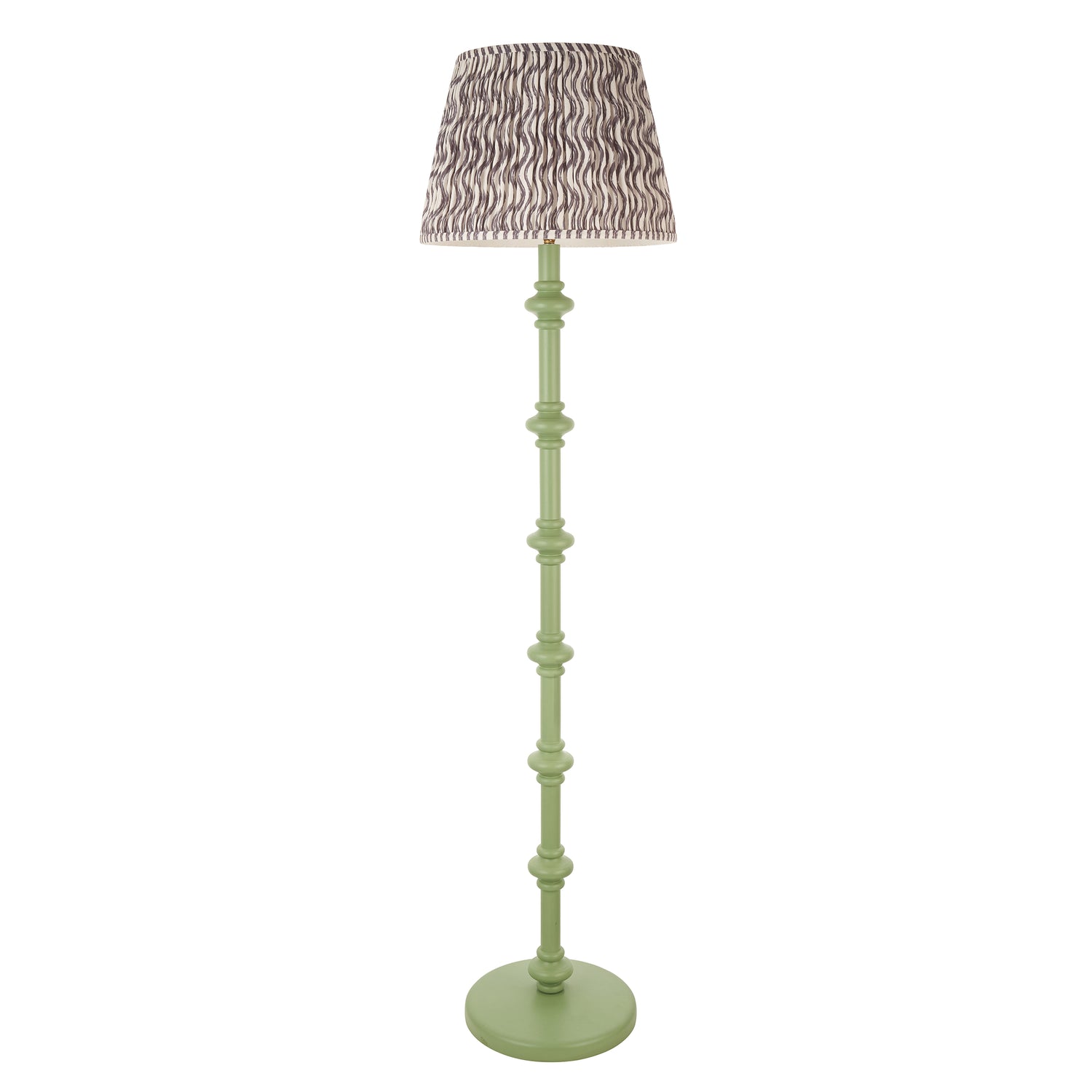 Wooden Carnaby & Ripple 40cm Pearl grey shade - Comet Lighting