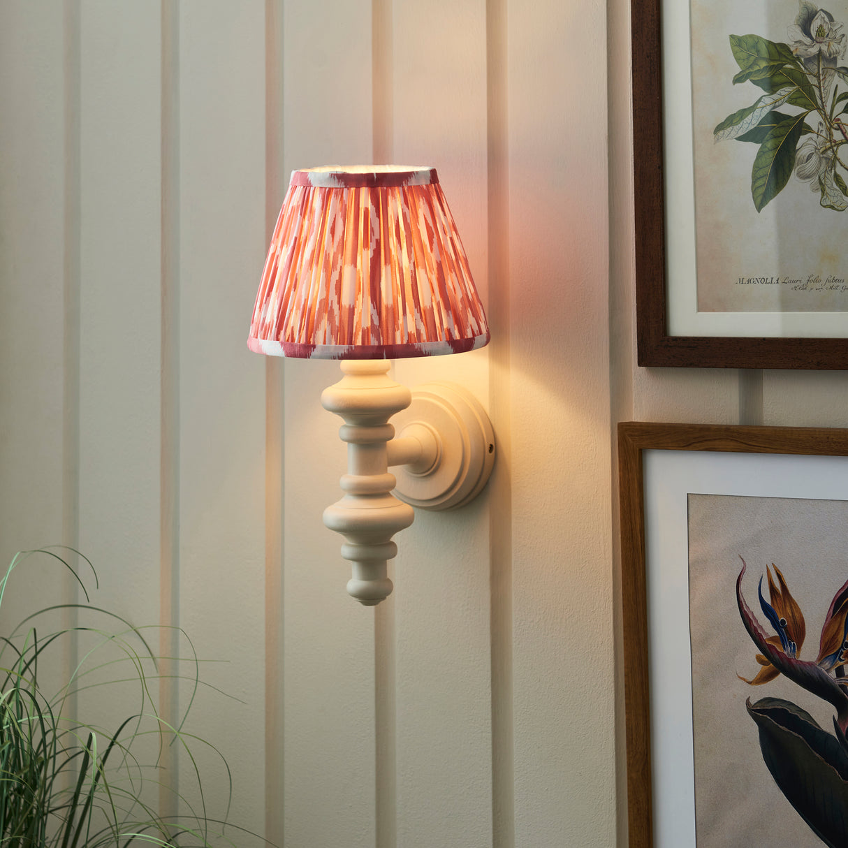 Carnaby & Ikat 20cm Coral pink shade - Comet Lighting