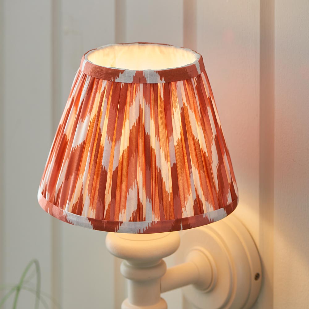 Carnaby & Zigzag 20cm Apricot orange shade - Comet Lighting