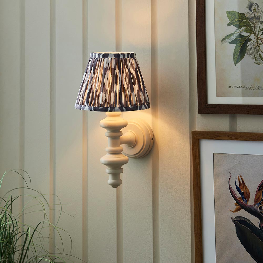 Carnaby & Ikat 20cm Pearl grey shade - Comet Lighting