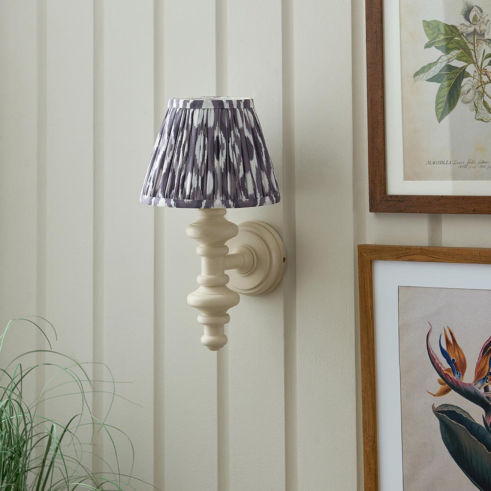 Carnaby & Ikat 20cm Pearl grey shade - Comet Lighting