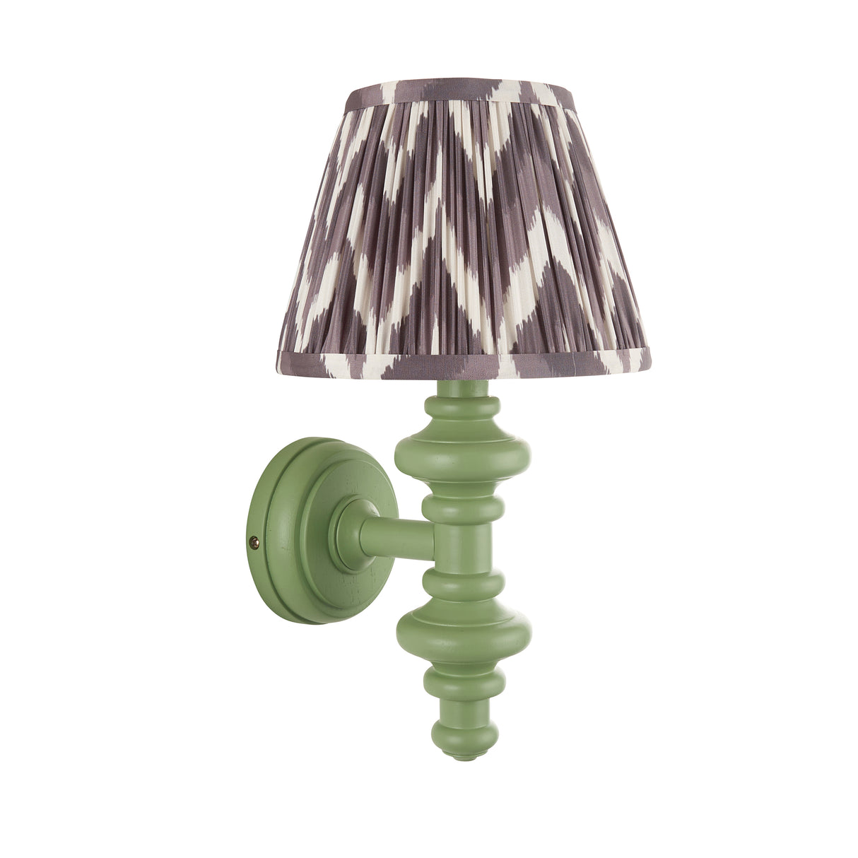 Wooden Carnaby & Zigzag 20cm Pearl grey shade - Comet Lighting